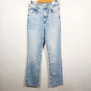 Zara Slim Flare Jeans Split Hem New